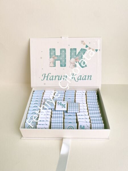 Mukavva Kurdeleli Dekoratif Çikolata Kutusu