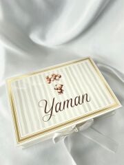 Mukavva Kurdeleli Dekoratif Çikolata Kutusu