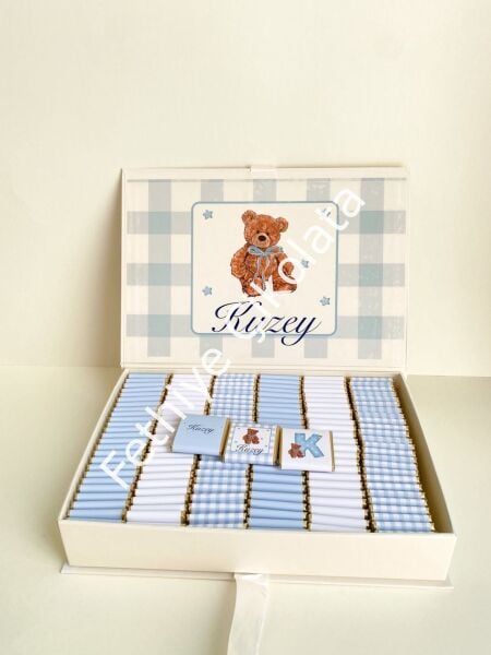 Mukavva Kurdeleli Dekoratif Çikolata Kutusu