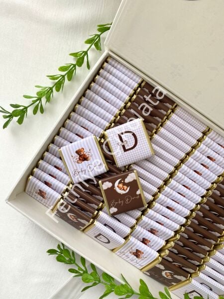 Mukavva Kurdeleli Dekoratif Çikolata Kutusu