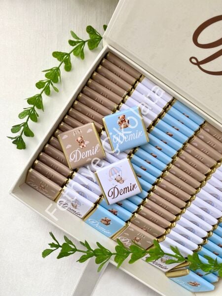 Mukavva Kurdeleli Dekoratif Çikolata Kutusu