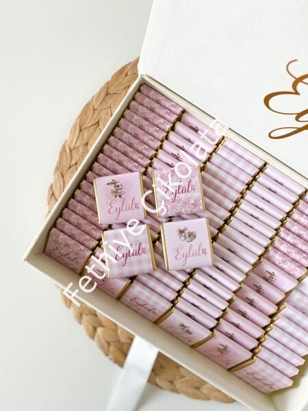 Mukavva Kurdeleli Dekoratif Çikolata Kutusu