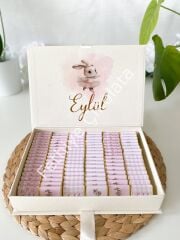 Mukavva Kurdeleli Dekoratif Çikolata Kutusu