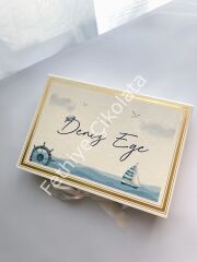 Mukavva Kurdeleli Dekoratif Çikolata Kutusu