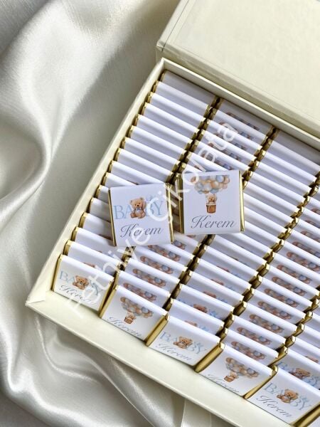 Mukavva Kurdeleli Dekoratif Çikolata Kutusu