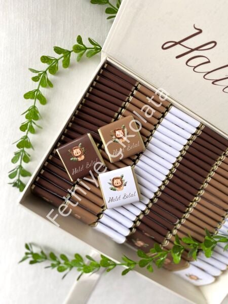 Mukavva Kurdeleli Dekoratif Çikolata Kutusu