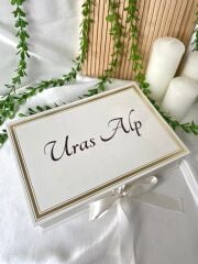 Mukavva Kurdeleli Dekoratif Çikolata Kutusu