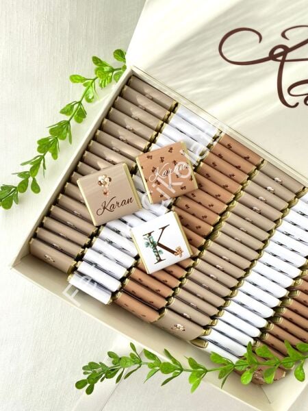 Mukavva Kurdeleli Dekoratif Çikolata Kutusu