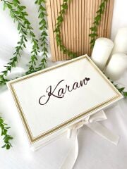 Mukavva Kurdeleli Dekoratif Çikolata Kutusu