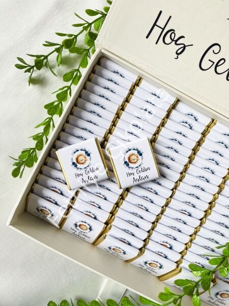 Mukavva Kurdeleli Dekoratif Çikolata Kutusu