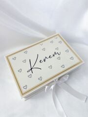 Mukavva Kurdeleli Dekoratif Çikolata Kutusu