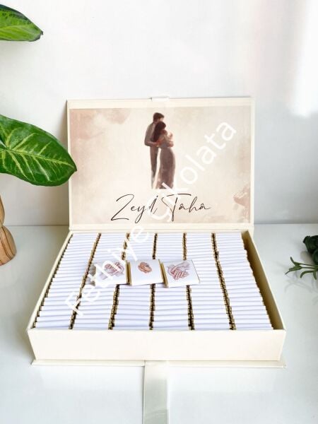 Mukavva Kurdeleli Dekoratif Çikolata Kutusu