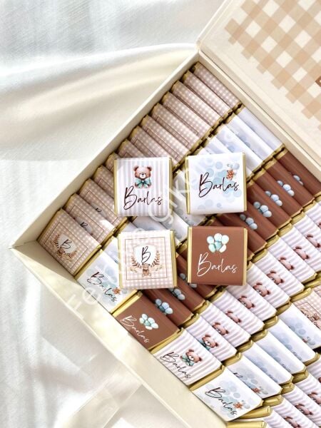 Mukavva Kurdeleli Dekoratif Çikolata Kutusu