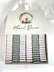 Mukavva Kurdeleli Dekoratif Çikolata Kutusu