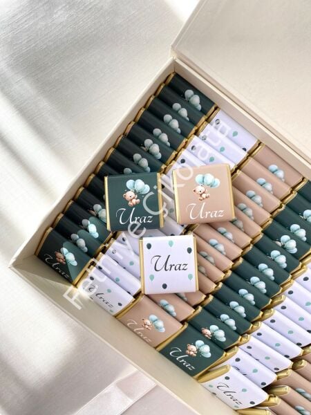 Mukavva Kurdeleli Dekoratif Çikolata Kutusu