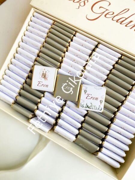 Mukavva Kurdeleli Dekoratif Çikolata Kutusu