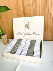 Mukavva Kurdeleli Dekoratif Çikolata Kutusu