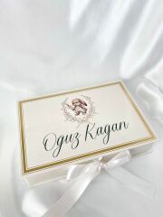 Mukavva Kurdeleli Dekoratif Çikolata Kutusu