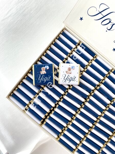 Mukavva Kurdeleli Dekoratif Çikolata Kutusu