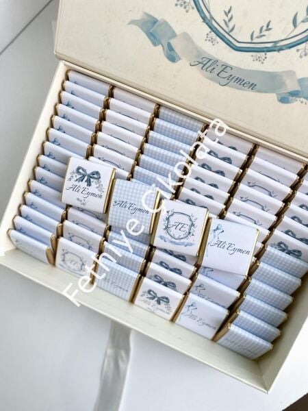 Mukavva Kurdeleli Dekoratif Çikolata Kutusu