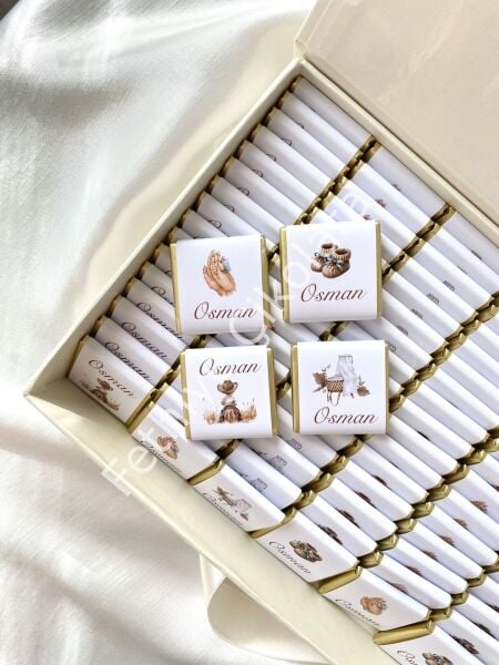 Mukavva Kurdeleli Dekoratif Çikolata Kutusu