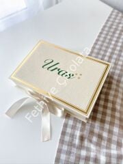 Mukavva Kurdeleli Dekoratif Çikolata Kutusu