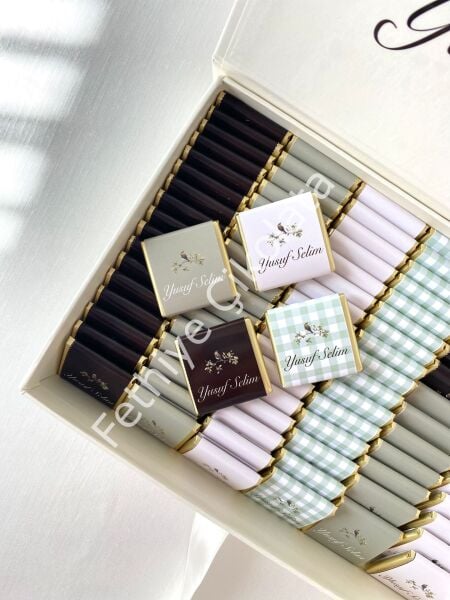 Mukavva Kurdeleli Dekoratif Çikolata Kutusu