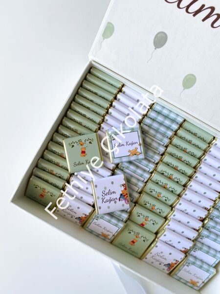 Mukavva Kurdeleli Dekoratif Çikolata Kutusu