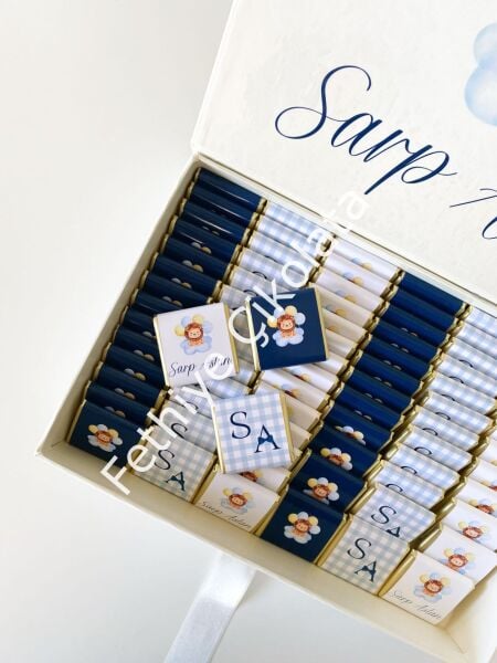 Mukavva Kurdeleli Dekoratif Çikolata Kutusu