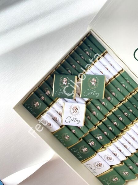 Mukavva Kurdeleli Dekoratif Çikolata Kutusu