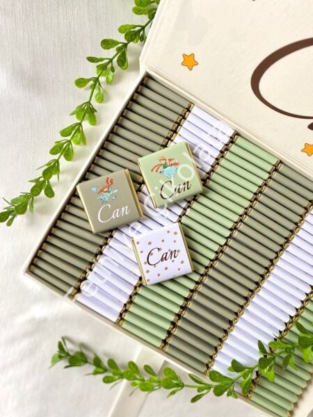 Mukavva Kurdeleli Dekoratif Çikolata Kutusu