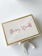 Mukavva Kurdeleli Dekoratif Çikolata Kutusu