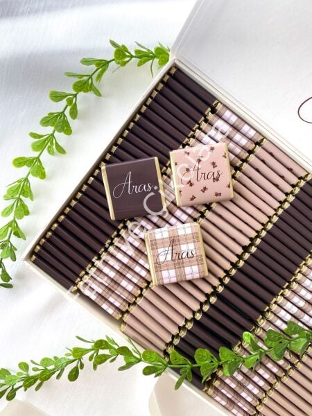 Mukavva Kurdeleli Dekoratif Çikolata Kutusu