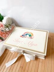 Mukavva Kurdeleli Dekoratif Çikolata Kutusu