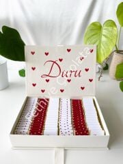 Mukavva Kurdeleli Dekoratif Çikolata Kutusu