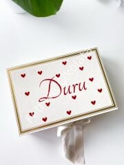 Mukavva Kurdeleli Dekoratif Çikolata Kutusu