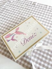 Mukavva Kurdeleli Dekoratif Çikolata Kutusu