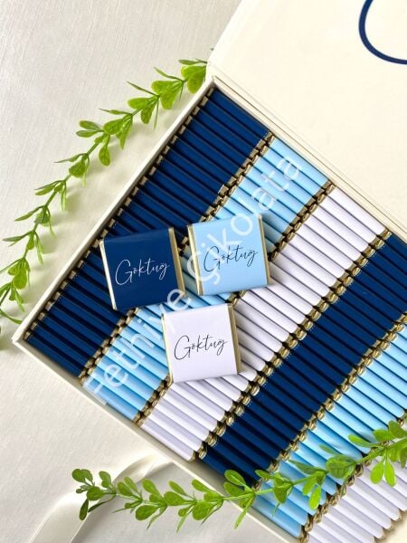 Mukavva Kurdeleli Dekoratif Çikolata Kutusu