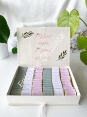 Mukavva Kurdeleli Dekoratif Çikolata Kutusu