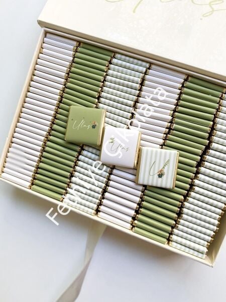 Mukavva Kurdeleli Dekoratif Çikolata Kutusu