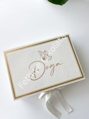 Mukavva Kurdeleli Dekoratif Çikolata Kutusu