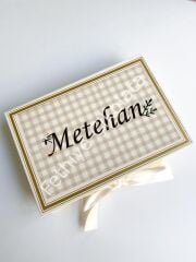 Mukavva Kurdeleli Dekoratif Çikolata Kutusu