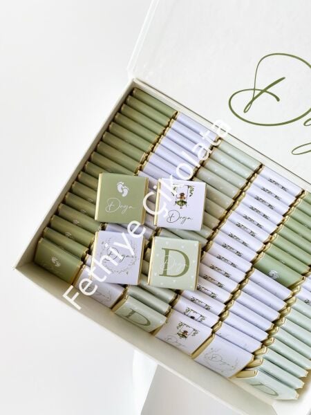 Mukavva Kurdeleli Dekoratif Çikolata Kutusu