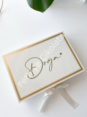 Mukavva Kurdeleli Dekoratif Çikolata Kutusu