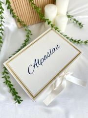 Mukavva Kurdeleli Dekoratif Çikolata Kutusu