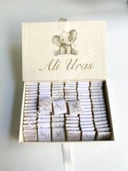 Mukavva Kurdeleli Dekoratif Çikolata Kutusu