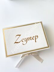 Mukavva Kurdeleli Dekoratif Çikolata Kutusu