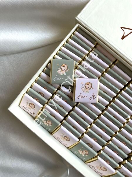 Mukavva Kurdeleli Dekoratif Çikolata Kutusu