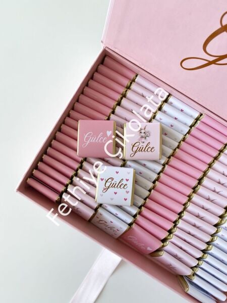 Mukavva Kurdeleli Dekoratif Çikolata Kutusu