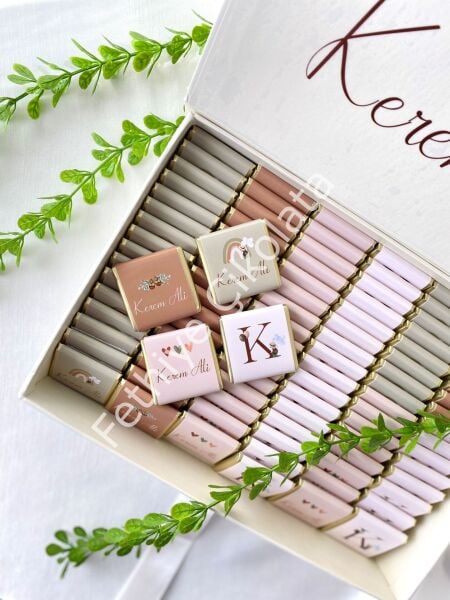 Mukavva Kurdeleli Dekoratif Çikolata Kutusu